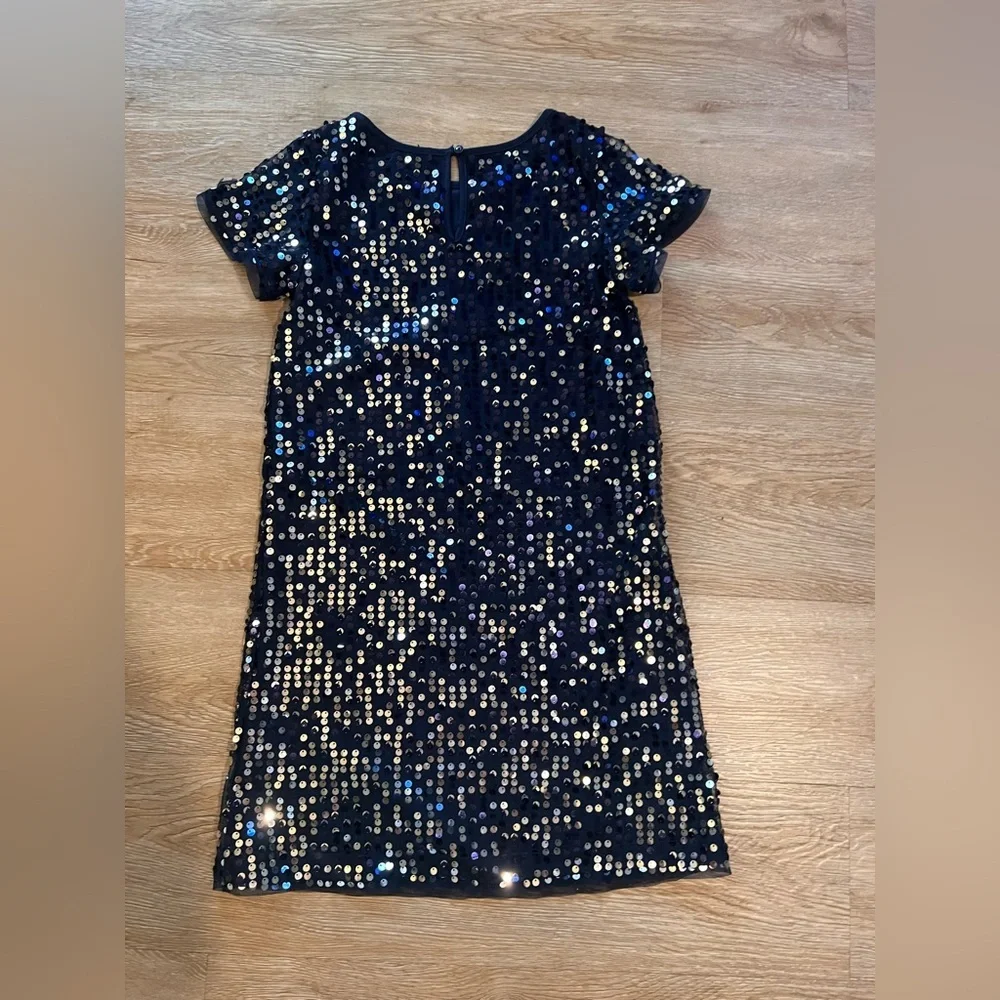 Wonder Nation Navy Sequin Party Dress Girls Size‎ L (10–12)